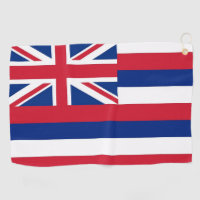 Golf Towel with flag of Hawaii, USA