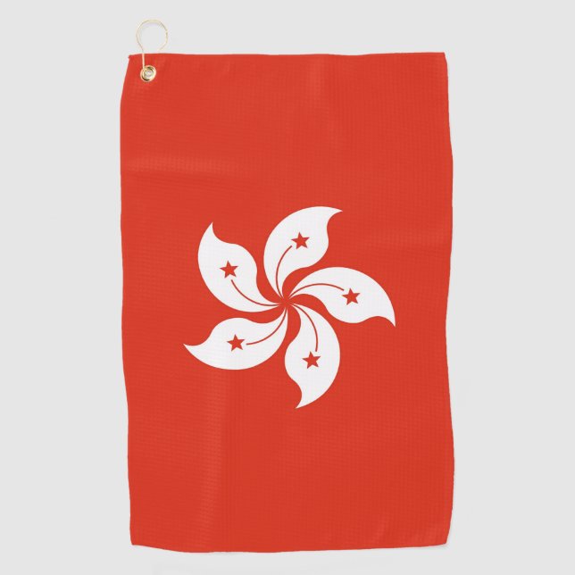 Golf Towel with flag of Hong Kong (Front)