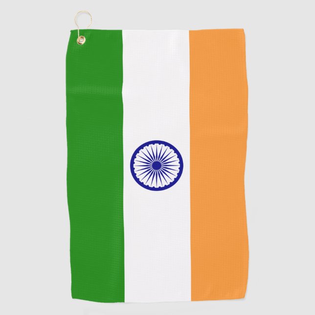 Golf Towel with flag of India (Front)