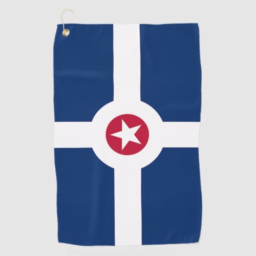 Golf Towel with flag of Indianapolis City USA