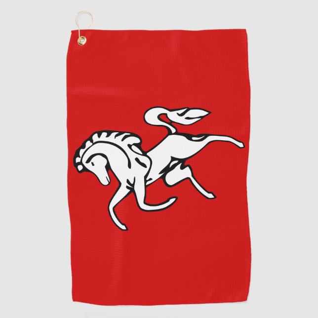 Golf Towel with flag of Kent County, England (Front)