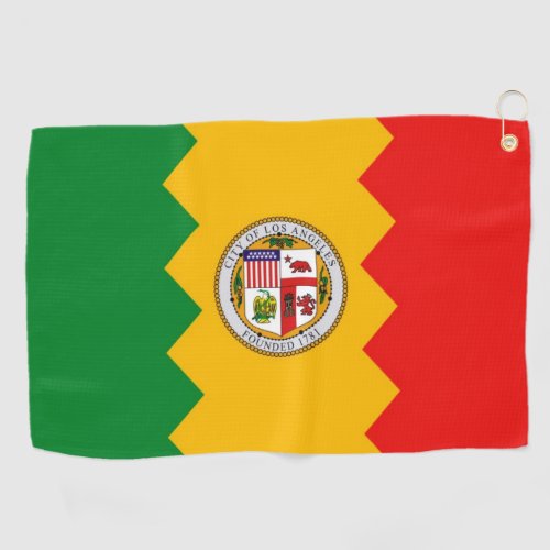 Golf Towel with flag of Los Angeles USA