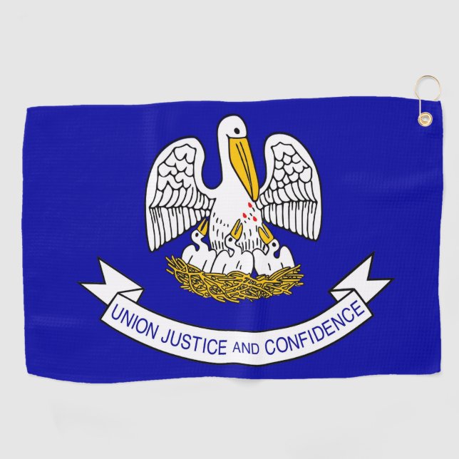 Golf Towel with flag of Louisiana, USA (Horizontal)
