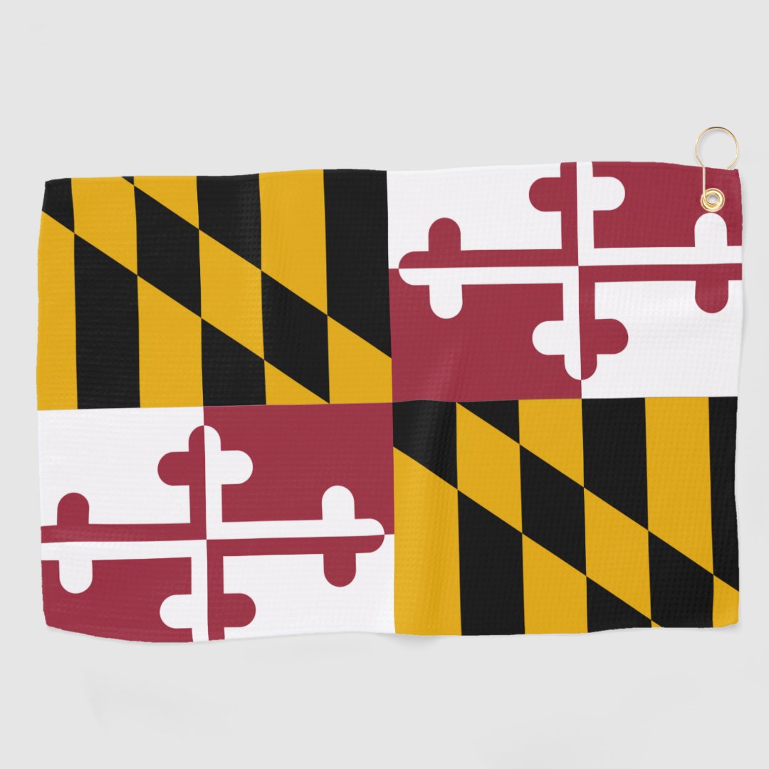 Golf Towel with flag of Maryland, USA | Zazzle