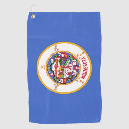 Golf Towel with flag of Minnesota