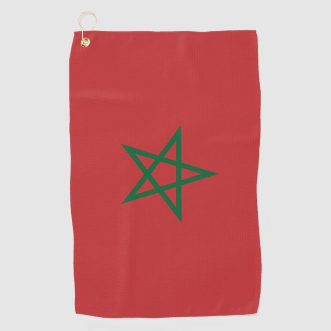 Golf Towel with flag of Morocco (Front)