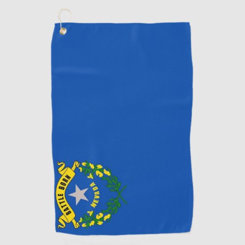Golf Towel with flag of Nevada