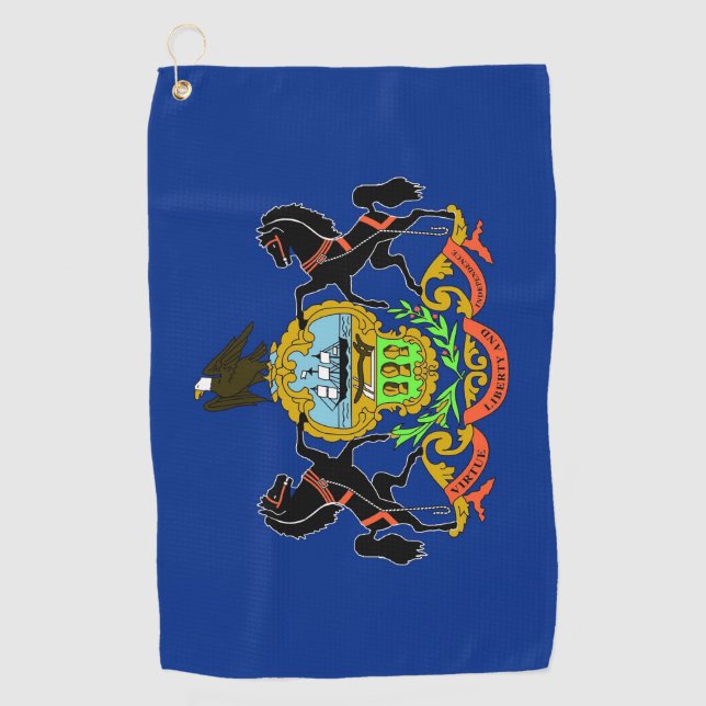 Golf Towel with flag of Pennsylvania, USA (Front)