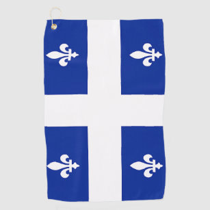 Golf Towel with flag of Quebec, Canada