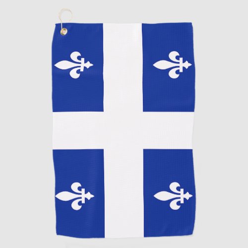 Golf Towel with flag of Quebec Canada