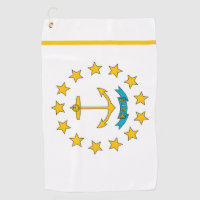 Golf Towel with flag of Rhode Island, USA