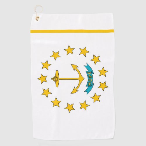 Golf Towel with flag of Rhode Island USA