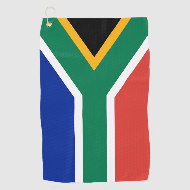Golf Towel with flag of South Africa (Front)