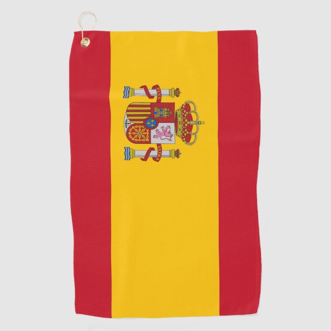 Golf Towel with flag of Spain (Front)