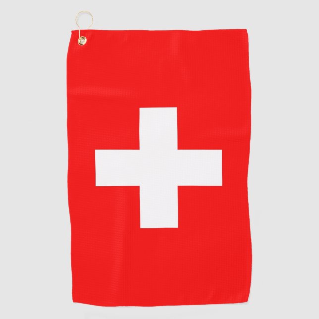 Golf Towel with flag of Switzerland (Front)