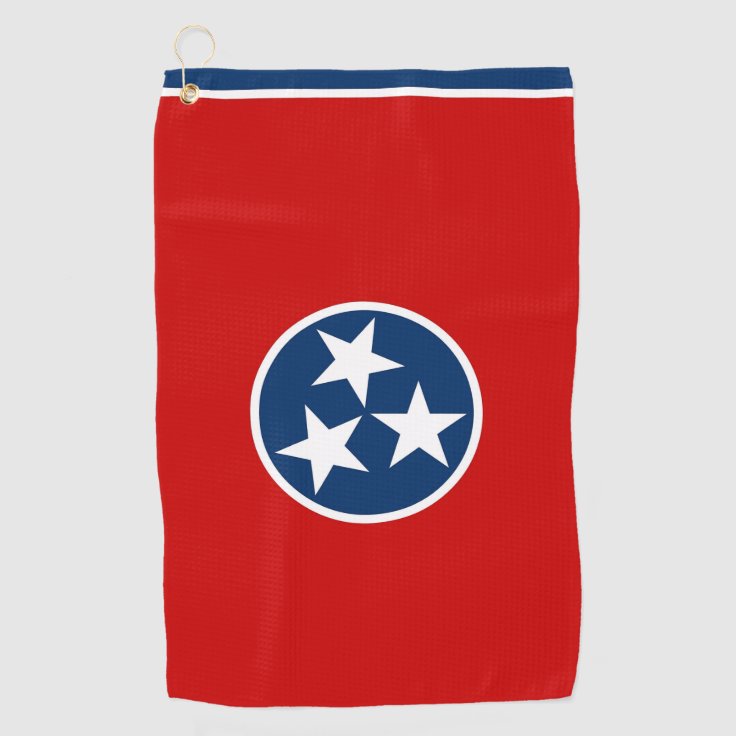 Golf Towel with flag of Tennessee, USA Zazzle