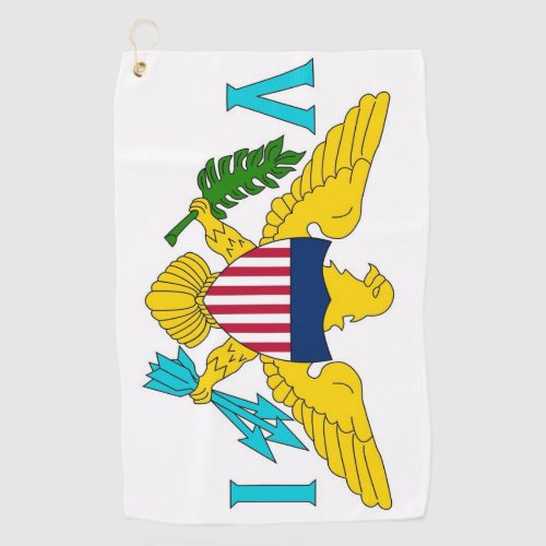 Golf Towel with flag of Virgin Islands