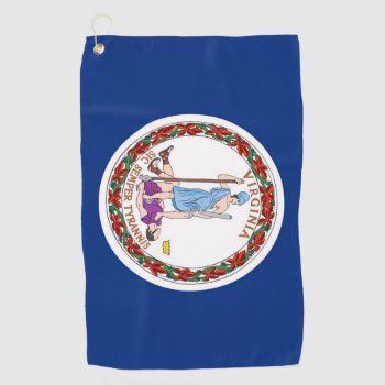 Golf Towel With Flag Of Virginia State  Usa by AllFlags at Zazzle