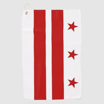 Golf Towel With Flag Of Washington Dc  Usa by AllFlags at Zazzle