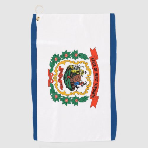 Golf Towel with flag of West Virginia State USA