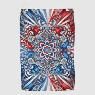 Golf Towel with French Colors Design
