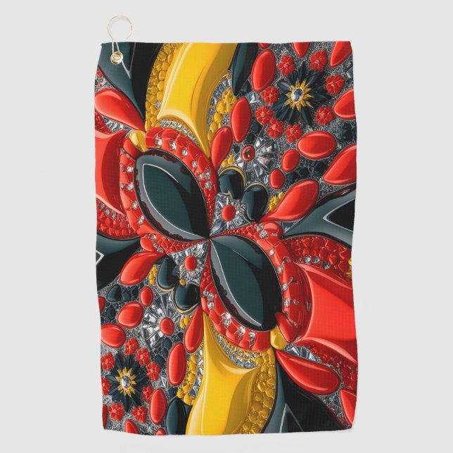 Golf Towel with German Colors (Front)