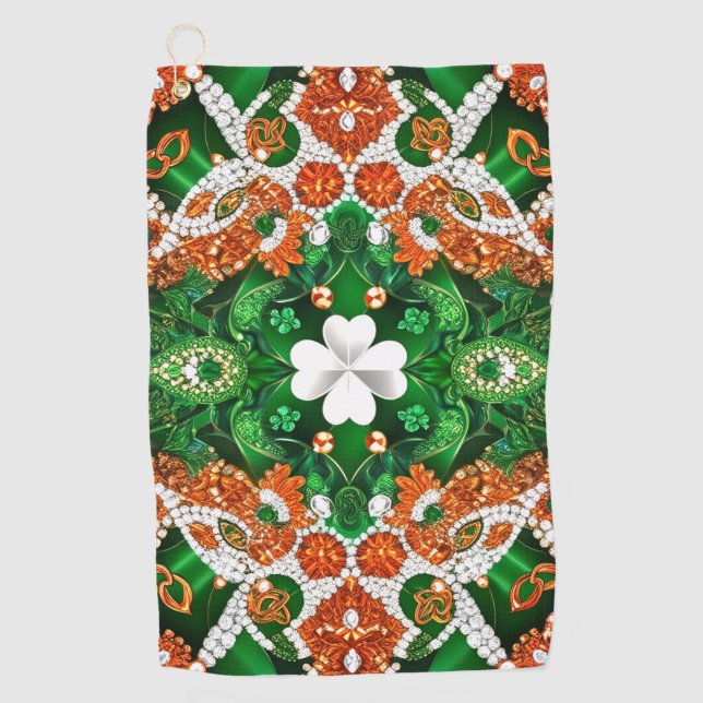 Golf Towel with Irish Colors (Front)