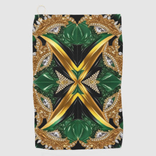 Golf Towel with Jamaican Colors