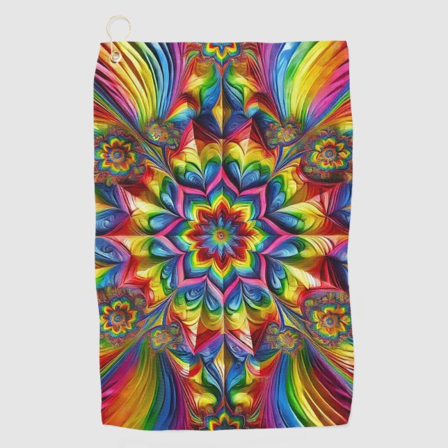 Golf Towel with LGBTQ Colors (Front)