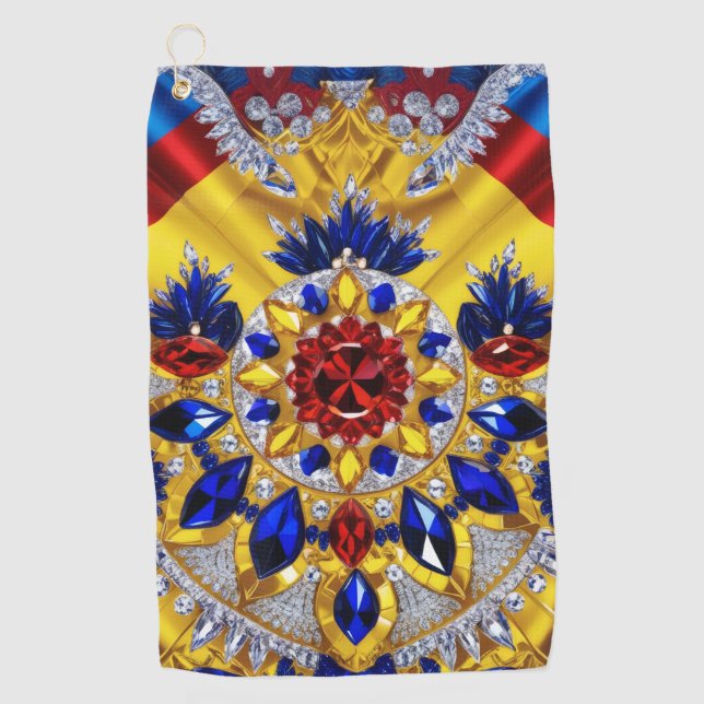 Golf Towel with Romanian Colors (Front)