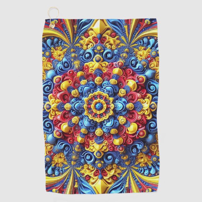 Golf Towel with Romanian Colors (Front)