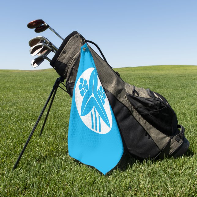 GOLF TOWEL WITH STONE HOLDER AND STAND-UP SWORD (Green)