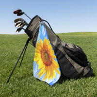 Golf Towel with Sunflower
