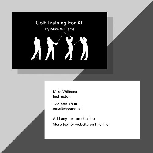 Golf Training Instructor Business Cards