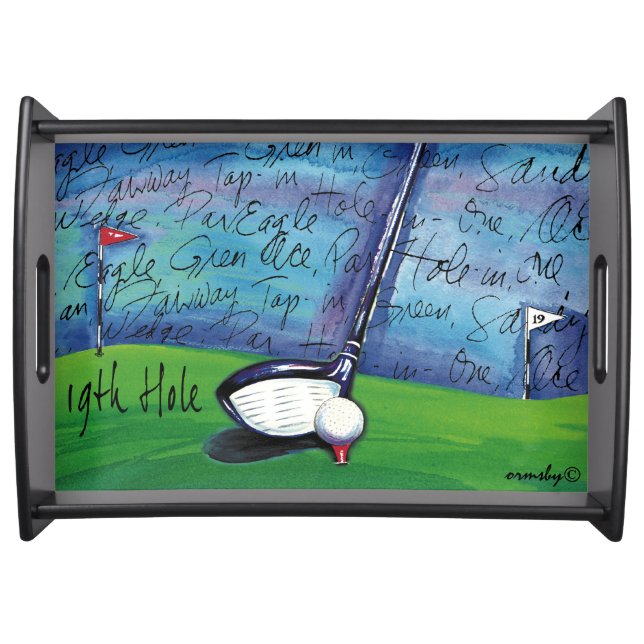 Golf tray-19th hole serving tray (Front)