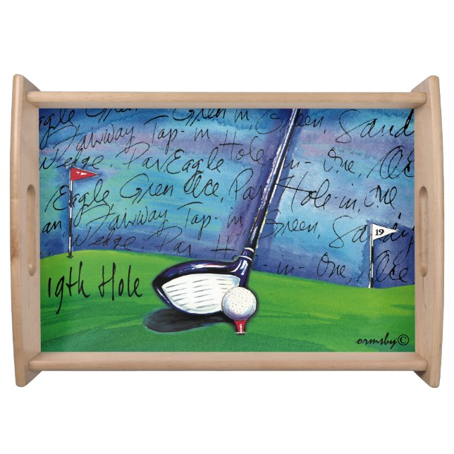 Golf tray-19th hole serving tray (Front)