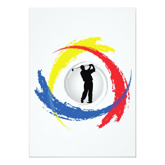 Golf Tricolor Emblem Card