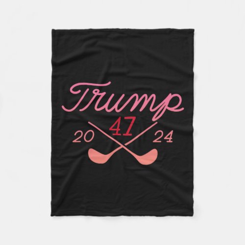 Golf Trump 47 2024  Fleece Blanket