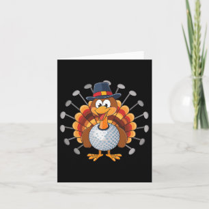 Golf Turkey Thanksgiving Funny For Golf Lover Boys Card