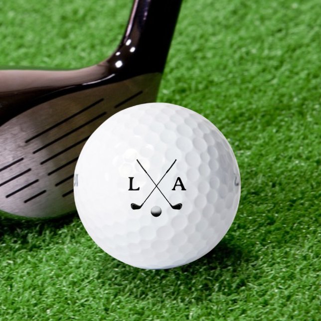 Golf Typography Modern Initials Clubs & Ball (Creator Uploaded)