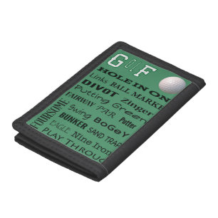 GOLF typography Tri-fold Wallet