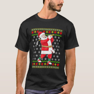 Golf Ugly Christmas Santa Claus Golfer Gift Golfin T-Shirt