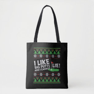 Golf Ugly Christmas Tote Bag
