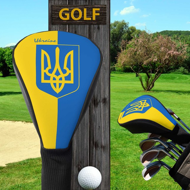 Golf Ukraine & Ukrainian Flag /Ukraine Golf Clubs Golf Head Cover (Creator Uploaded)