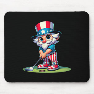 Golf Uncle Sam Usa America 4th Of July Independenc Mouse Pad
