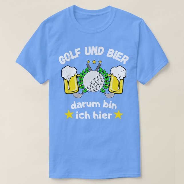 Golf und Bier Lustiges Golfspieler Spa T-Shirt (Design Front)