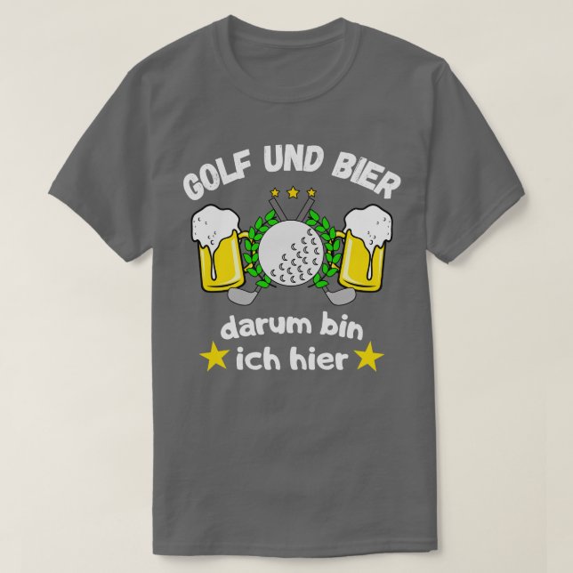Golf Und Bier Lustiges Golfspieler Spa T-Shirt (Design Front)