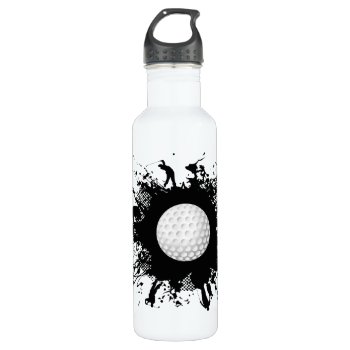 Golf Urban Style Water Bottle by TheArtOfPamela at Zazzle
