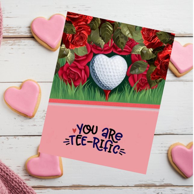 Golf Valentine's Day Card – Tee Up Your Love (Creator Uploaded)