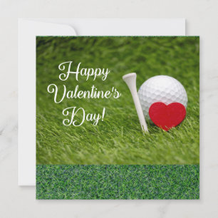 Golf Valentine's Day for Golfer with LOVE Holiday Card